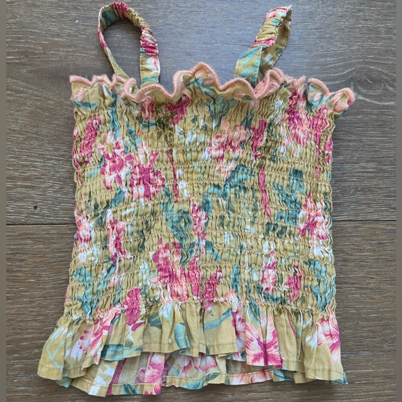 Louise Misha Girls Floral Top in Yellow and Pink | size 24m - Picture 2 of 3